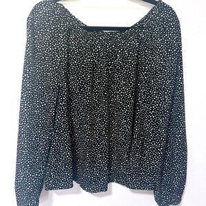 Sanctuary polka‎ dot Puff Sleeve Blouse XL